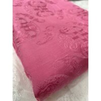 Lụa may áo dài |  Vải lụa hồng dâu họa tiết thọ dơi ngũ phúc | Nhung Silk | Silk ao dai | Nha Xá Silk