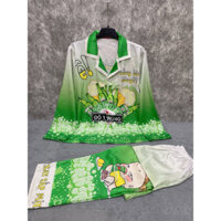 LỤA XƯỚC (40-60kg) và (60-75kg) Đồ bộ lụa xước bia ken xanh mềm mịn