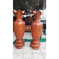 LỤC BÌNH GỖ HƯƠNG CAO 1M4 , lục bình trang trí nguyên khối gỗ hương