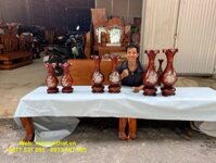 Lục Bình Gỗ Lim Kiểu Củ Tỏi