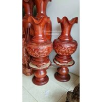 Lục Bình Kiểu Củ Tỏi ( Gỗ Xà Cừ ) ( Các Kích Thước )