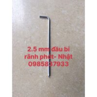 Lục giác 2.5 mm chữ L đầu bi  có rãnh phớt BCT-2.5 Eight Nhật thao tác dễ vặn ốc chìm