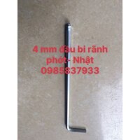 Lục giác 4 mm chữ L đầu bi có rãnh phớt BCT-4 Eight Nhật vặn ốc chìm tuổi thọ kéo dài
