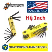 Lục giác xếp sản xuất tại Mỹ hiệu BONDHUS hệ Inch ( 9 cây )