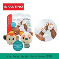 Lục lạc đeo tay chân gấu Panda và bạn Khỉ Infantino 206892