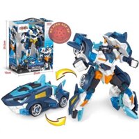 Lực lượng nhí x miniforce animaltron người máy robot cảnh sát không gian cá mập Jaws Cop siêu nhân nhí