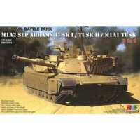 LỤC QUÂN - RYE FIELD MODEL - 5004 - 1/35 MÔ HÌNH XE TĂNG M1A2 SEP ABRAMS TUSK I/TUSK II/M1A1 TUSK (3 IN 1)