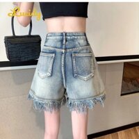 Lucidy quần đùi nữ quần short nữ  jean Miễn phí mùa hè nổ lỏng lẻo mỏng A94L033