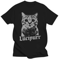 Lucifer Occult Satanic Cat Lucipurr Antichrist Baphomet 666 Áo thun