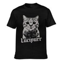 Lucifer Occult Satanic Cat Lucipurr Antichrist Baphomet 666 Áo thun nam thời trang