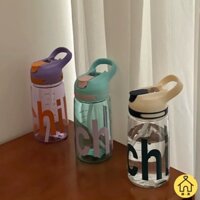 【LUCKY】 Bình Nước Cốc rơm, cốc tập thể dục di động, cốc ngoài trời, ấm nhựa chống rơi, ấm rơm, ấm thể thao