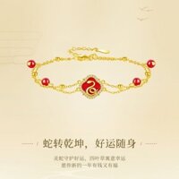 Lucky Snake Vòng Tay Hai Lớp Nữ Phong Cách Mới Nhẹ Sang Trọng Niche Thiết Kế Tinh Tế Tay Trang Sức Năm Rắn Benming Quà Tặng Năm❤1.4❤