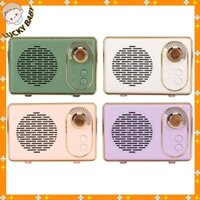 LUCKYBABY Retro Bluetooth 5.0 Vintage Loa Mini Thẻ Nhớ Aux USB Sạc Máy Nghe Nhạc MP3 Cho Tiệc Cắm Trại Quà Tặng