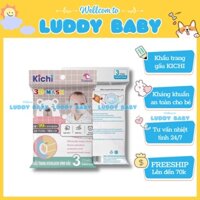 Luddy oficial Khẩu Trang Cho Bé -Kichi 3D Hình Gấu che chở Sức Khoẻ trẻ con an toàn và đáng tin cậy vô cùng Set 3 Cái of