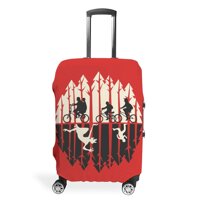 Luggage case Cover Washable Spandex Baggage Suitcase Cover Protector Dustproof Anti-thief Baggage Covers Upside Down Print white 26-28in