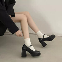 (Lùi 1 Size )Giày Cao Gót Nữ 10 Phân Đúp Nên Lùi Size Chất Liệu Da Bóng