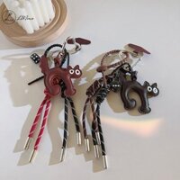 Luimo Fluffy Kawaii Da Nơ Lưng Mèo Hình Móc Khóa Thời Trang Vintage Dây Nylon Mặt Dây Chuyền Vỏ Điện Thoại Dây Có Kẹp Túi Ch * Bán Chạy
