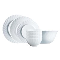 [Luminarc] Bộ 10 món bát đĩa thủy tinh Luminarc TA10A, thủy tinh cường lực, 1 bát tô, 6 bát con và 3 đĩa