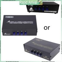 Lun 4 trong 1 Out RCA Switcher AV Bộ chia Video Bộ khuếch đại cho hộp cáp DVD DVR