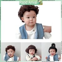 Lun Dễ Thương Bé Gái Tóc Giả Tóc Thời Trang Phụ Kiện Tóc Cho Bé Trai Bé Gái Cosplay Tóc Giả Mũ Đội Đầu Tổng Hợp Ngắn Xoăn Hairp