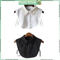 Lun Nữ Thời Trang Mới Ngọc Trai Voan Cổ Áo Sơ Mi Giả Cổ Thắt Lưng Vintage Có Thể Tháo Rời