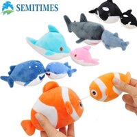 Lunaedge Búp Bê Cá Mập Cá Heo, Mô Hình Kiss Mô Phỏng Động Vật Biển Đồ Chơi Sang Trọng, Hoạt Hình Vui Nhộn Cá Orca Thú Nhồi Bông Dây Kéo Sang Trọng Quà Tặng Sinh Nhật