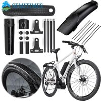 Lunaedge Xe Đạp Vỏ Cứng Chắn Bùn, PVC Nhẹ Xe Đạp Phía Trước Phía Sau Chắn Bùn, Thiết Bị Đi Xe Đạp Có Thể Điều Chỉnh Nhựa Đen MTB Bicyele Fender Phụ Kiện Xe Đạp