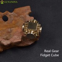 Lunanov Bánh răng kim loại Fidget Spinner Giảm căng thẳng Hợp kim im lặng Con quay hồi chuyển Đồ chơi giải nén Đầu ngón tay Con quay hồi chuyển cơ khí
