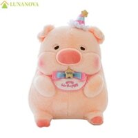 Lunanov Lulu Pig Đồ chơi sang trọng, Búp bê sang trọng Cosplay Chúc mừng sinh nhật Lợn Đồ chơi sang trọng, Kawaii Lông Tơ Hoạt hình mềm mại Hình heo con Thú nhồi bông Trẻ em Cô gái