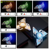 Lunanov Mini Smart Fidget Spinner Đồ chơi, Con quay hồi chuyển đầu ngón tay phát sáng trong bóng tối, Fidget Spinner Xoay Quà tặng sinh nhật phát sáng hoàn toàn bằng kim loại