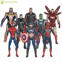 Lunanov Nhân vật hành động Marvel, Đồ chơi mô hình Avengers mát mẻ có thể di chuyển được, Hàng hóa phim Captain Hulk Đồ trang trí búp bê Thanos Đồ chơi trẻ em