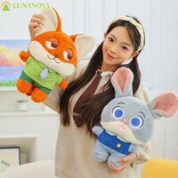 Lunanov Nick Wilde Plushie Doll, PP Cotton Thỏ Judy Doll Đồ chơi sang trọng, Bộ sưu tập Mô hình Fluffy Bộ sưu tập Vui nhộn Nick Judy Đồ chơi thú nhồi bông Người lớn Trẻ em