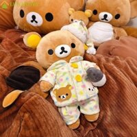 Lunanov Rilakkuma Pyjama Doll, Mặc Pyjama Anime Xung quanh gấu dễ dàng sang trọng, Gối hoạt hình động vật nhồi bông Nhật Bản Phòng ngủ Gấu Lala Cô gái nhồi bông Bé trai