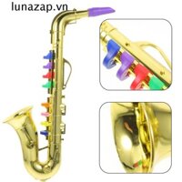 Lunazap Đồ chơi Saxophone trẻ em, 8 tông màu có âm thanh Đồ chơi nhạc cụ, Hiệu suất sân khấu Mô phỏng bằng nhựa Giọng nói lớn Mini Saxophone Đồ chơi học tập