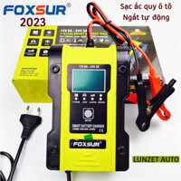 [LUNZET AUTO] SẠC ẮC QUY Ô TÔ-XE MÁY FOXSURE HÀNG XỊN(Quà tặng) có bảo hành