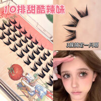 Luo Dou phong cách Châu Âu NHẸ NHÀNG NGỌT NGÀO HOT GIRL Lông mi giả Bộ ba lười Barbie mắt to một cụm lông mi tự nhiên