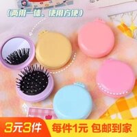 Lược airbag 90% off lớp 2 trong 1, lược nhỏ có gương, lược massage