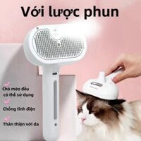 lược chải lông chó lược chải lông mèo chải lông chó poodle Lược chải tóc thú cưng được xây dựng trong hơi nước phun có thể làm cho tóc thú cưng mềm mại bàn chải hơi nước cho mèo