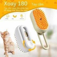 Lược Chải Lông Cho Thú Cưng Bàn Chải Mèo Hấp Bàn Chải Tóc Điện Cho Chó Mèo Tự Làm Sạch Thiết Bị 3 Trong 1 Có Nước Hơi Nước