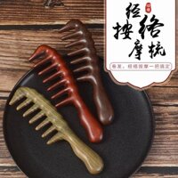 Lược chải răng rộng bằng gỗ dày lược gỗ không tĩnh điện lớn dành cho nam và nữ, Lược gỡ rối cho tóc xoăn Lược chải tóc bằng gỗ đàn hương tự nhiên thủ công