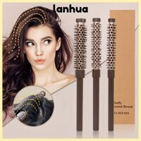 Lược chải tóc LANHUA Salon, Lông xù Lông xoăn Kiểu tóc nhanh Bàn chải tóc tròn, Lông Nylon đa năng Thiết kế nhẹ Bộ lược gốc tóc chuyên nghiệp Dụng cụ tạo kiểu du lịch