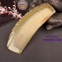 Lược chải tóc sừng trâu múi bưởi cao cấp dài 18cm, lược gỡ rối mát xa đầu | PHUONGCHISTORE