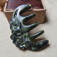 Lược đá hoàng đế y học tự nhiên, lược massage ngọc bích, lược từ tính mạnh, chăm sóc đầu, lược gỗ giải độc