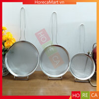 Lược dầu Ø20/25/28cm, vớt bọt cán inox, Vợt lưới lọc cặn dầu ăn