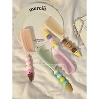 Lược dễ thương chất lượng cao cho bé gái, di động và sử dụng tại nhà, lược thẳng tóc chống tĩnh điện, lược tóc cho học sinh và trẻ em, lược đuôi ngựa