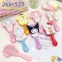 Lược Đệm Không Khí 2KSR525 Sanrio, Lược Chải Tóc Chống Tĩnh Điện ABS, Lược Massage Kuromi Hello Kitty Dễ Thương Nữ