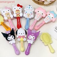Lược Đệm Không Khí AMARRET Sanrio, Lược Chải Tóc Di Động ABS, Lược Massage Tinh Tế Hello Kitty Chống Tĩnh Điện Nữ