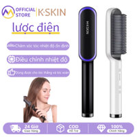 lược điện chải K·SKIN tóc ion âm mini bảo vệ tóc lược uốn tóc điện 2 trong 1 lược duỗi tóc điện KD380