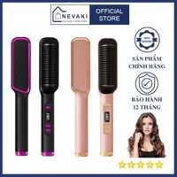 Lược điện chải thẳng tóc ion âm Nevaki -Model LCD cao cấp, tạo kiểu chuyên nghiệp máy uốn tóc duỗi tóc