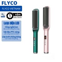 Lược điện chải tóc đa năng định hình tạo kiểu công nghệ Ion bảo vệ hư tổn Flyco -Máy uốn duỗi ép uốn lô cụp xoăn kẹp gợn